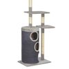 170670 vidaXL Cat Tree with Sisal Scratching Posts Grey 260 cm
