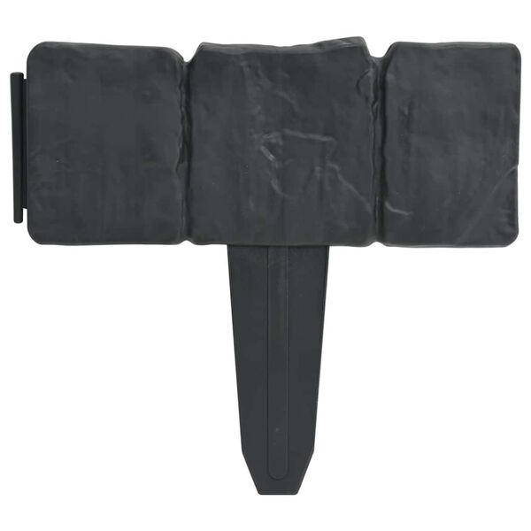 vidaXL Cадовий/Газонний Паркан під Камінь 41 шт 10 м Пластик