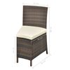 vidaXL Садовий обідній комплект 7 од. з подушками Коричневий Поліротанг