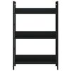 288218 vidaXL 3-Layer Book Shelf Black 60x27,6x90,5 cm Chipboard