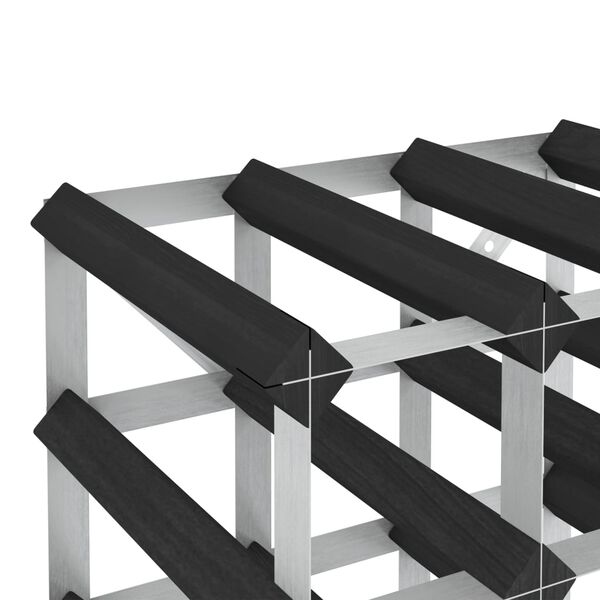 vidaXL Винний Стелаж на 20 Пляшок Чорний Масив Сосни