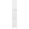 802630 vidaXL Bathroom Cabinet High Gloss White 30x30x179 cm Chipboard