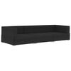 vidaXL Комплект cадових диванів з подушками 3 од. Чорний Поліротанг