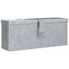 vidaXL Алюмінієвий Ящик Сріблястий 48,5x14x20 см