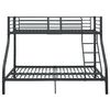 vidaXL Каркас Двоярусного Ліжка Чорний 140x200 см/90x200 см Метал