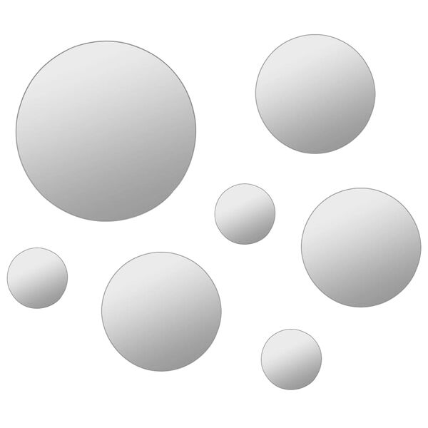 vidaXL Набір Круглих Настінних Дзеркал 7 Од. Скло