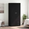 800640 vidaXL Wardrobe Black 80x52x180 cm Chipboard