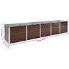 47058 vidaXL Garden Raised Bed Galvanised Steel 400x80x45 cm Brown