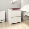 800525 vidaXL Bedside Cabinet High Gloss White 30x30x40 cm Chipboard
