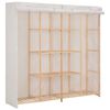 vidaXL Гардеробна Шафа Білий 173x40x170 см Тканина