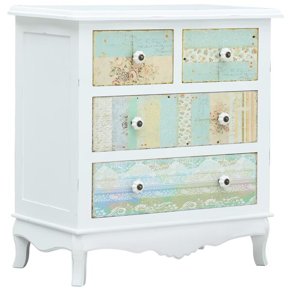 vidaXL Сервант з 4 Шухлядами Білий 65,5x35x68 см МДФ