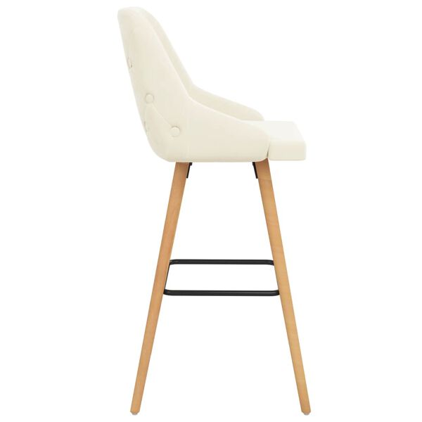 vidaXL Барні стільці 2 шт Кремовий Оксамит