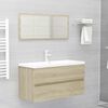 804758 vidaXL Sink Cabinet Sonoma Oak 90x38,5x45 cm Chipboard