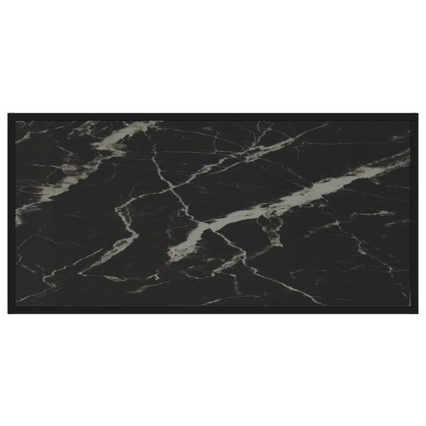 vidaXL Журнальний столик Чорний 100х50х35 см Загартоване скло