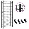 vidaXL Винний стелаж на 96 пляшок Чорний Залізо