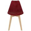 vidaXL Обідні стільці 2 шт Бордовий Оксамит