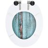 143931 vidaXL WC Toilet Seat with Soft Close Lid MDF Old Wood Design