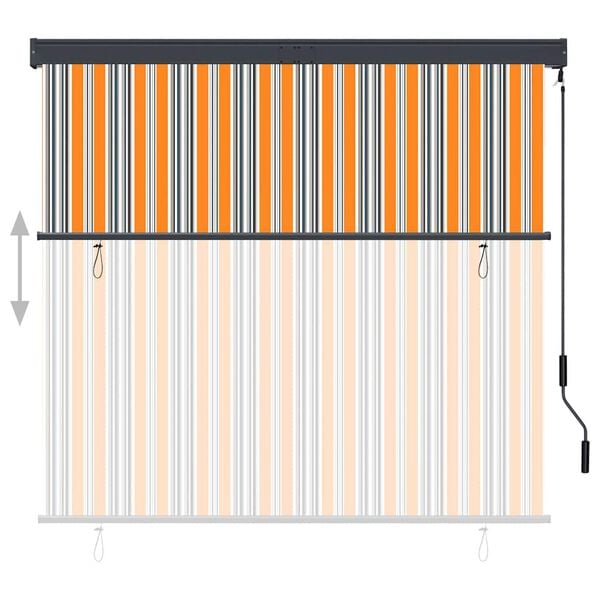 vidaXL Зовнішня Рулонна Штора Жовтий і Синій 160x250 см