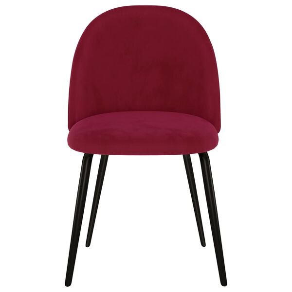 vidaXL Обідні стільці 2 шт Бордовий Тканина