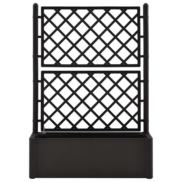 vidaXL Садова Піднесена Клумба з Трельяжем і Системою Поливу Антрацит