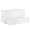 804761 vidaXL Sink Cabinet High Gloss White 90x38,5x45 cm Chipboard