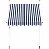 vidaXL Висувний Тент з Ручним Керуванням Сині та Білі Смужки 200 см