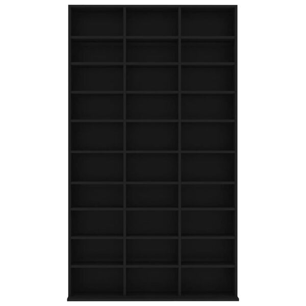 vidaXL Шафа для CD-дисків Чорний 102x23x177,5 см ДСП
