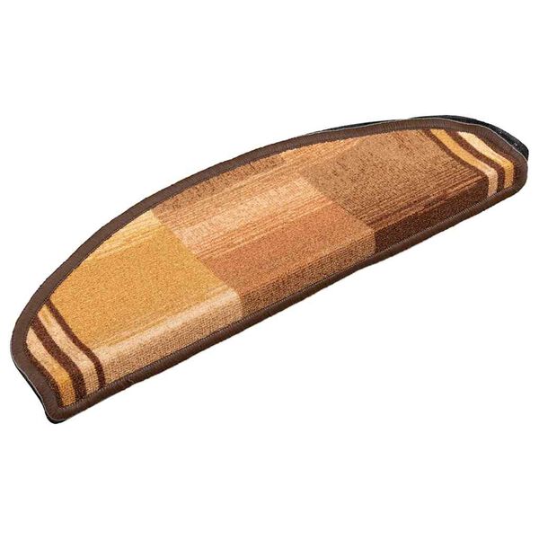 vidaXL Самоклеючі Сходові Килимки 15 шт Коричневий 65x21x4 см