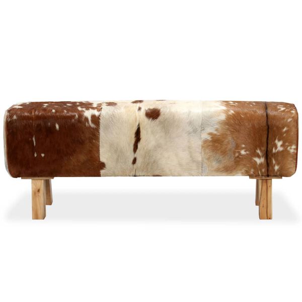 vidaXL Лавка 120x30x45 см Натуральна Козяча Шкіра