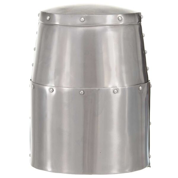 vidaXL Середньовічний Шолом Лицаря Точна Копія Сріблястий Сталь