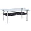 280099 vidaXL Coffee Table with Marble Look Black 100x60x42 cm Tempered Glass