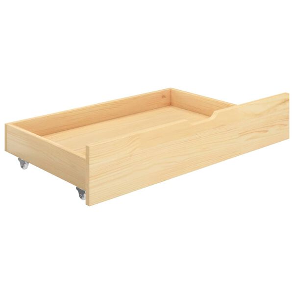 321985 vidaXL Bed Drawers 2 pcs Solid Pine Wood