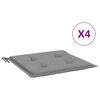 vidaXL Подушки для садових стільців 4 шт Сірий 50x50x3 см Тканина