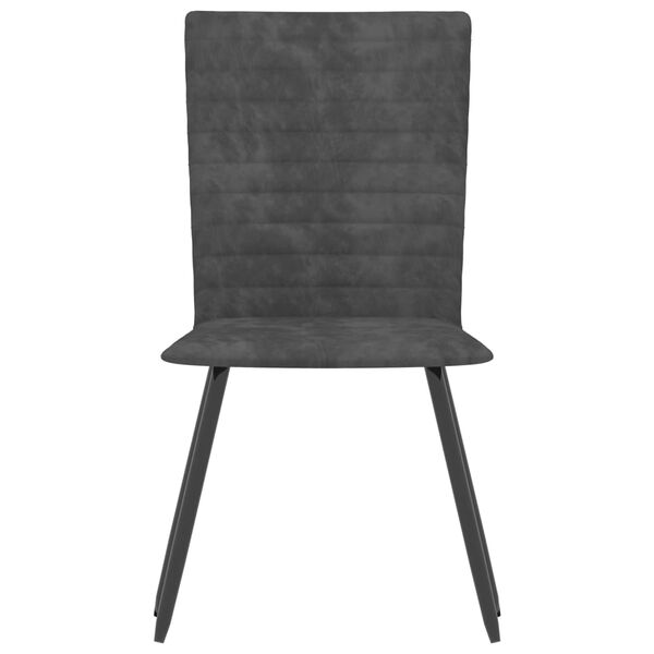 vidaXL Обідні Cтільці 4 шт Сірий Оксамит