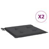 vidaXL Подушки для садового стільця 2 шт Антрацит 40х40х3 см Тканина