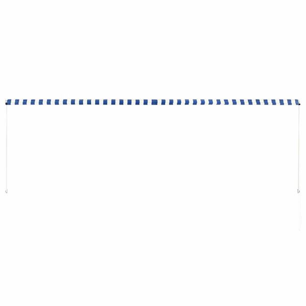 vidaXL Висувний Тент Синій/Білий 400x150 см