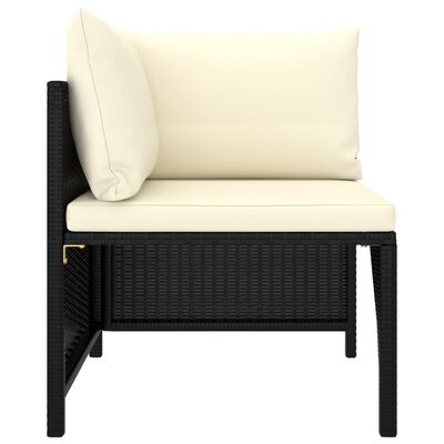 vidaXL Комплект садових диванів з подушками 2 од. Чорний Поліротанг