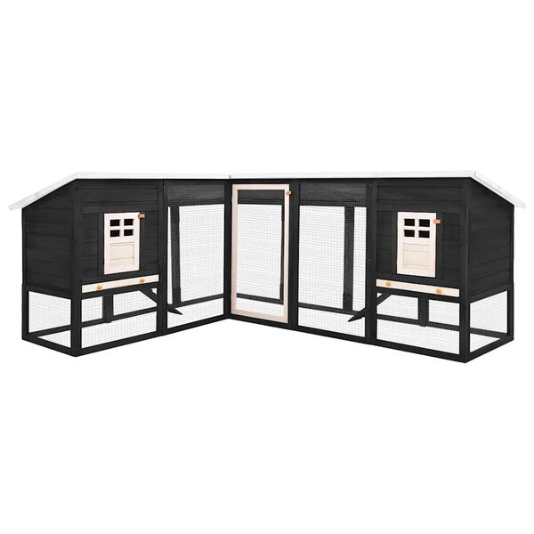 vidaXL Вуличний Будиночок для Кроликів з Прогоном Масив Ялини