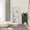 800828 vidaXL 3-Tier Book Cabinet White 40x24x108 cm Chipboard