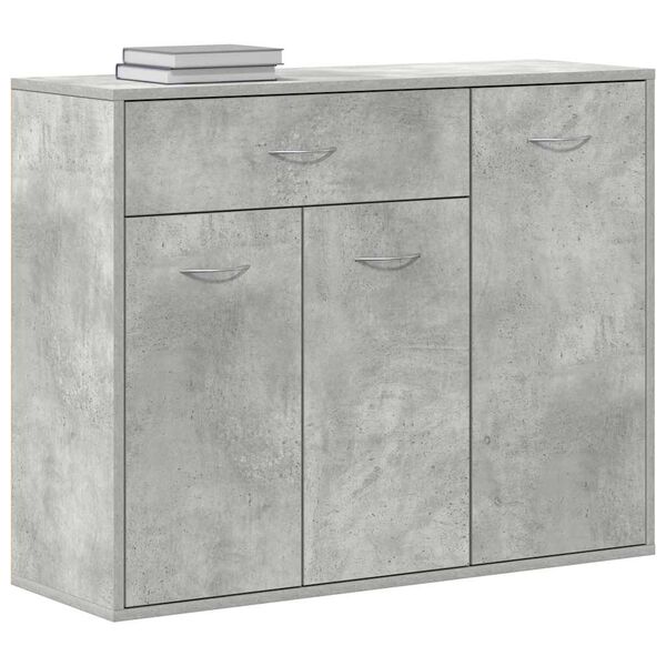 800679 vidaXL Sideboard Concrete Grey 88x30x70 cm Chipboard