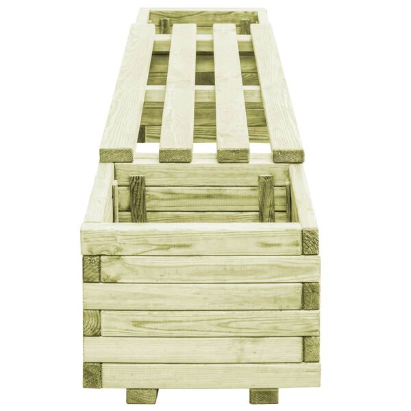 vidaXL Садова лавка з ящиками для рослин Просочена соснова деревина