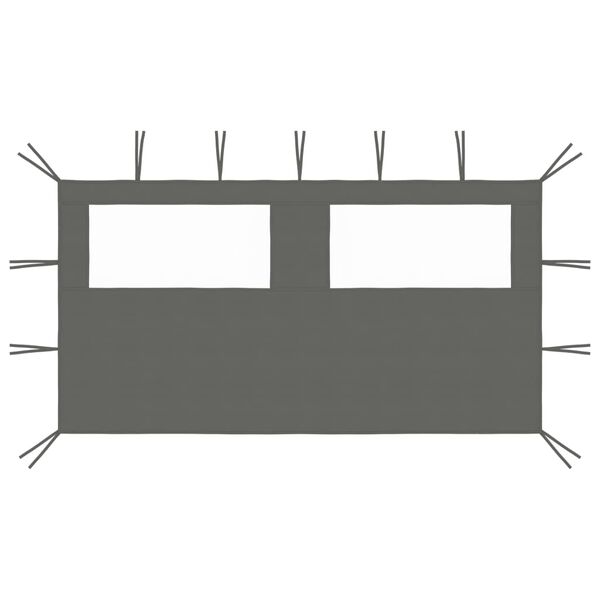 vidaXL Боковини для Альтанки з Вікнами 2 шт Антрацит 2x2,1 м 70 г/м²