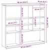 802939 vidaXL Wall Shelf White 90x16x78 cm Chipboard