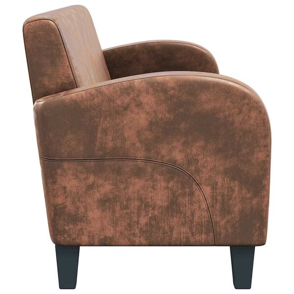 vidaXL Диван 3-місний Коричневий Штучна замша