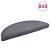 vidaXL Сходові Килимки 15 шт Світло-Сірий і Синій 56x17x3 см