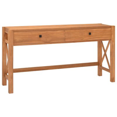 vidaXL Письмовий стіл з 2 шухлядами 140x40x75 см Відновлена тикова деревина