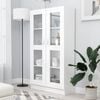 vidaXL Шафа-вітрина Білий 82,5x30,5x150 см ДСП
