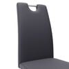 vidaXL Обідні стільці у формі зигзагу 2 шт Сірий Штучна шкіра