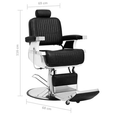 vidaXL Перукарське крісло Чорний 68x69x116 см Штучна шкіра