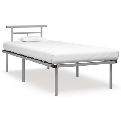 vidaXL Каркас ліжка Сірий 90х200 см Метал